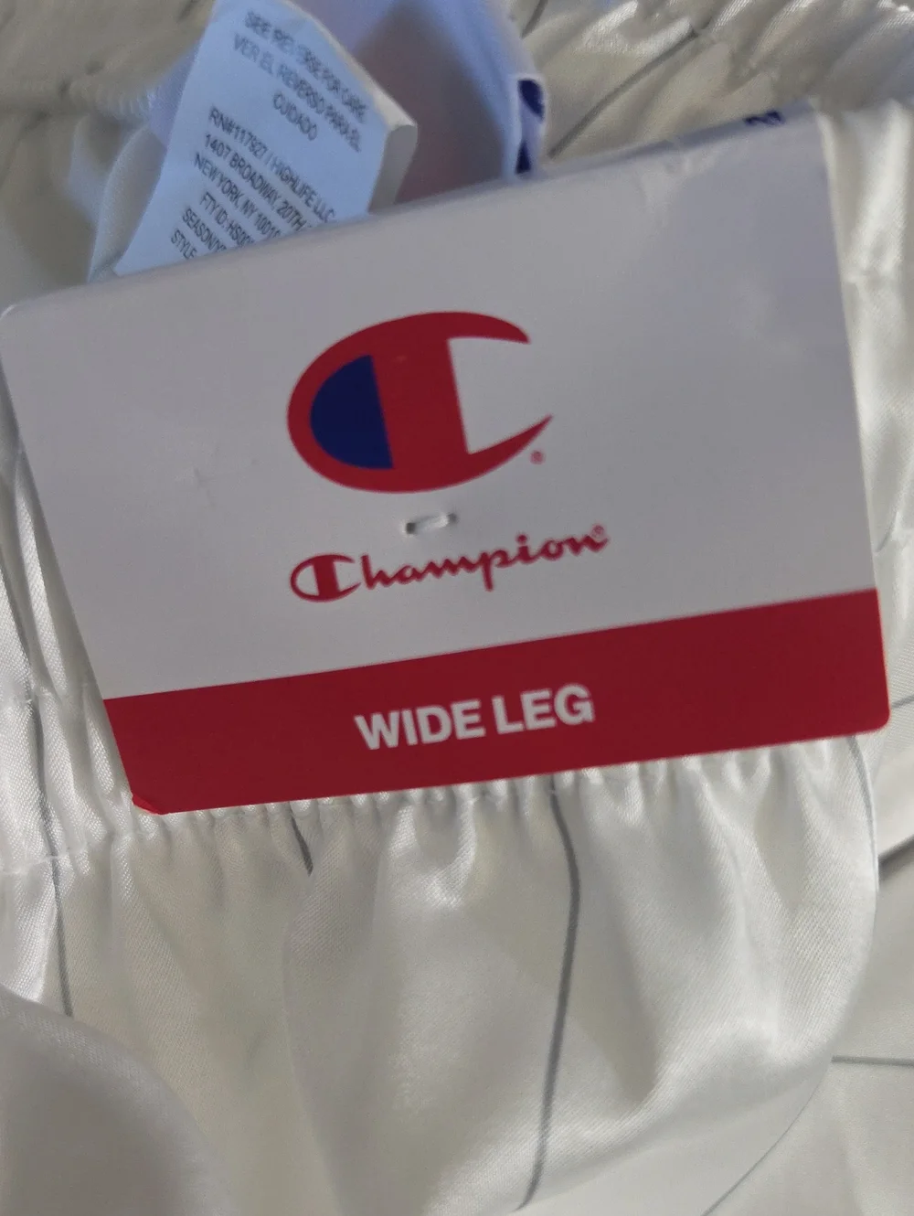 Champion Women's Game Set Match Pants - White Pinstripe Size M - Picture 7 of 8